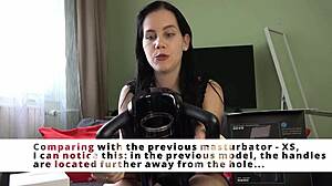 mistress anna unpacks xspacecup masturbator reviews it then milks slave with domination