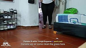 Petite Latina Amateur In Lingerie Gets Ass To Mouth Blowjob And Doggystyle Creampie From Boss In Homemade Pov