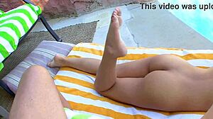 Tia Cyrus 19 Yo Cutie Poolside Big Dick Pov Blowjob And Cum Load Facial