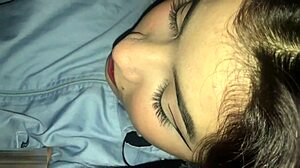 Latina stepsister forgets panties leading to amateur blowjob, doggystyle, and creampie in homemade video.