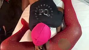 stepmom joins her step daughters in bisexual threesome, licking pussies and using strapon for hard doggystyle fucking in homemade group sex.