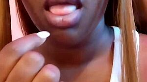 Naejae gets turned on listening to models film solo orgasm.