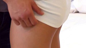 Latin Milf Adrianna Luna Sucks Dick with Deepthroat Gagging Choking on Shaved Pussy Tits