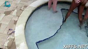 Man Copulates Wet Holes of Horny Teen Girls in Group Sex with Blowjobs