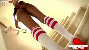 Quickfap session with Marie Luv's huge gaping asshole and toys from Only3x Network.