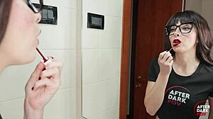 Goldy Chan Strips In Brunette Teasing With Glasses And Pussy In Behind The Scenes Pov Prep! Wow!