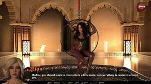 lets play sandstorm part 4 with shaved brunette handjob