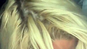 pretty hooker casually blows a guy in his car at night, making him cum in her mouth before spitting it out on his dick and sucking it back off.