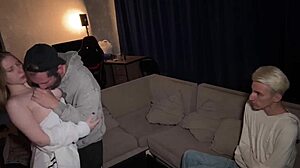 i fucked my friend's busty girlfriend hard at the party and made her squirt everywhere