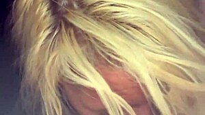 pretty hooker casually blows a guy in his car at night, making him cum in her mouth before spitting it out on his dick and sucking it back off.