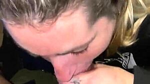 My friend came over, and I gave him a deepthroat blowjob until cumshot.