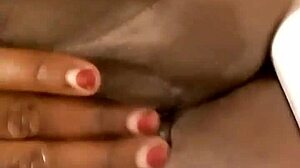 this ebony babe does outdoor public COCK TEASE with fingering and toys