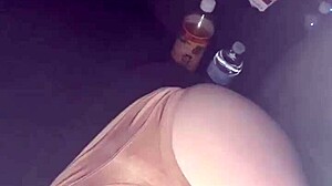 pretty hooker casually blows a guy in his car at night, making him cum in her mouth before spitting it out on his dick and sucking it back off.