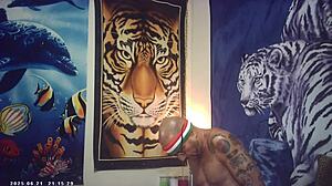 Maxxx Loadz Strokes Cock with Magic Motion Machine in Italian Muscular Porn Shoot Backstage!