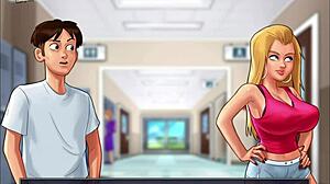 Summertime saga 198 contrasts big tits with massive cock action