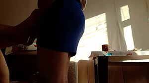 While my milf stepmom jerks off on my feet, I masturbate my pussy to orgasm.