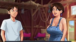 Summertime saga 198 contrasts big tits with massive cock action