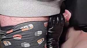 I got this huge cumshot on the condom after blowjob and facial... wait, double cum swapping too?