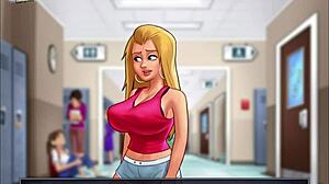 Summertime saga 198 contrasts big tits with massive cock action