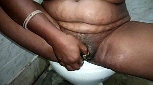 oh my god, this indian aunty's squirting in the bathroom! then her not brother fucks her hardcore with creampie!