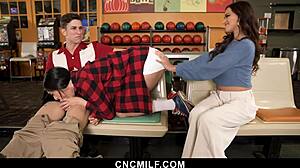 Hot teen 18+ and milf enjoyed bowling together, then explored freeuse pleasures at cncmilf.