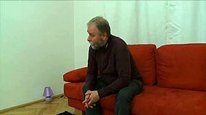 In this scene, a cute young Russian teen with tight pussy gets roughly fucked by an old European guy.