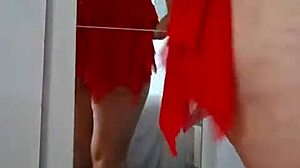 Are you watching mom apply cream in her underwear?