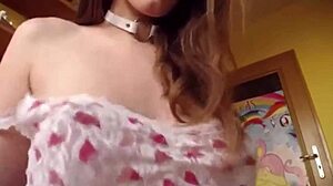 GIRL with BIG NIPPLES ENJOYS solo panty play in softcore fetish tease.