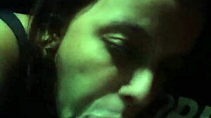 Suggestive Temptation of Sucking Uber Driver's Cock in Car for Ride Payment with Wet Cum in Mouth as Beautiful Babe's First Time