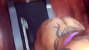 Cherokee Displays Big Ebony Ass on Treadmill Workout
