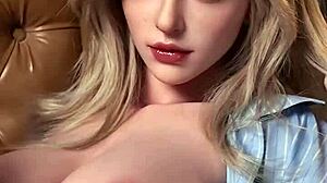 BLONDE SEX DOLL gets FUCKED HARD in realistic European style action.