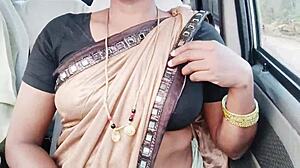 Indian call girl intense car sex