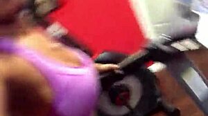 Cherokee Displays Big Ebony Ass on Treadmill Workout