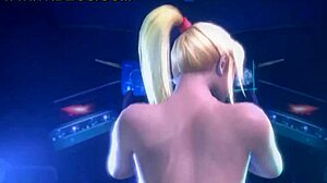 Whoa check out naked zero suit samus slowly fucking big dick in cowgirl before switching to bent over doggystyle for quick nut