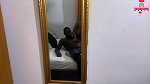 big ass ebony babe shakes while riding big cock to cum on laps in homemade rough sex