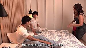 I Feel So Overwhelmed Sharing a Single Bed in the Hotel with My Stepmother and Stepbrother