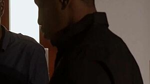 whoa, alex harper takes on two big black cocks for intense interracial double penetration action