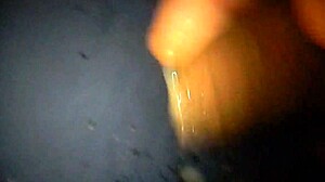 Horny milf masturbates asshole and clit with fingers until cum shoots out in close up