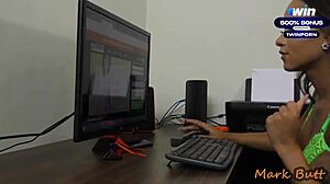 cunhadinha accepted the massage then rode the big cock eagerly in brunette anal action