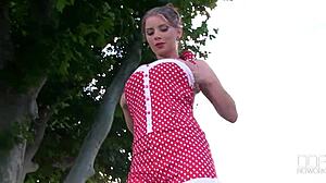 Katarina Hartlova Masturbates Her Shaved Pussy With Big Tits On Display