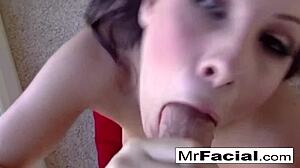 Gag her gently and she will smile