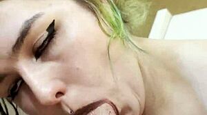 Very Hot Goth Nikki Greaves Sucks Huge Cock in POV Blowjob