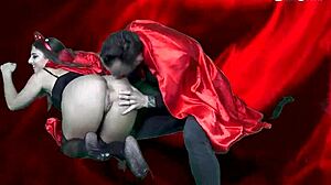 Camsoda - busty brunette plays dirty devil and gets cum in panties