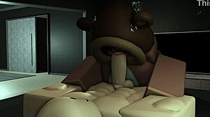 Bear girl takes control riding boyfriend's big cock with blowjob and handjob dominance