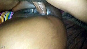 Daddy dominates his little 18+ slut with a massive black monster cock in wet action