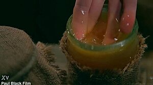 I love this Honey erotic art with Paul Black, it's got that kinky toy play in the cinema... wait, no, more like black toys and erotic vibes.