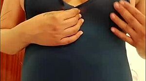 A hot Spanish pregnant housewife shares her horny homemade moments in a real solo video