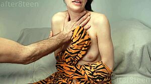 stepdaughter gets surprised on her birthday by father in law and uncle in a taboo garage group creampie session during the holiday