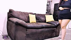 i almost got caught masturbating on the couch with my big ass and tits out as an amateur latina