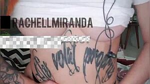 Brazilian Latina pornstar Rachell Miranda invites jerking off to cum on her ass